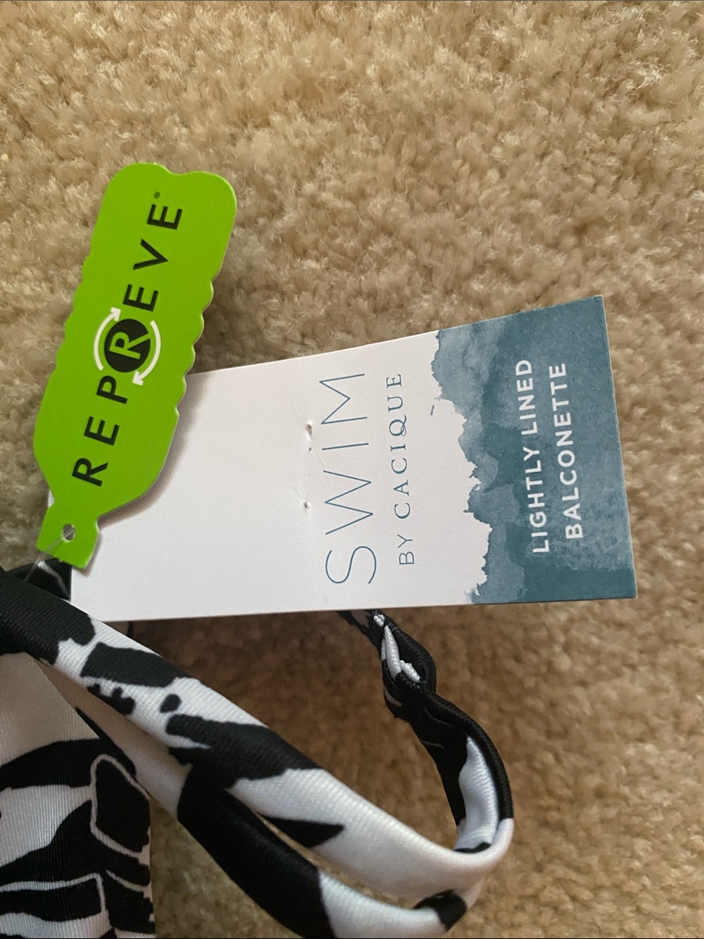 Cacique NWT swim top size 44DDD palm print - Picture 2 of 9